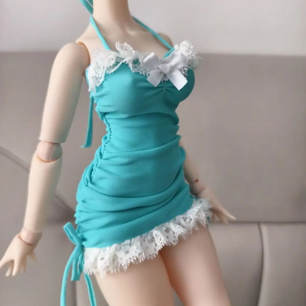 

(Customized) Doll's Clothes for 1/4 Female Imomodoll Doll Lace Strap Skirt Slim Fold Dress Girl Toys Doll Accessories, No Doll