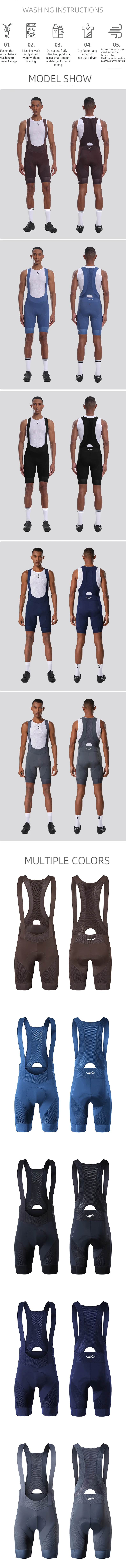 YKYWBIKE Herren Radsport-Trägerhose Italien Elastic Interface 7 Stunden Gepolsterte Profi-Fahrradhose Rennrad-Radlerhose – Detail 28