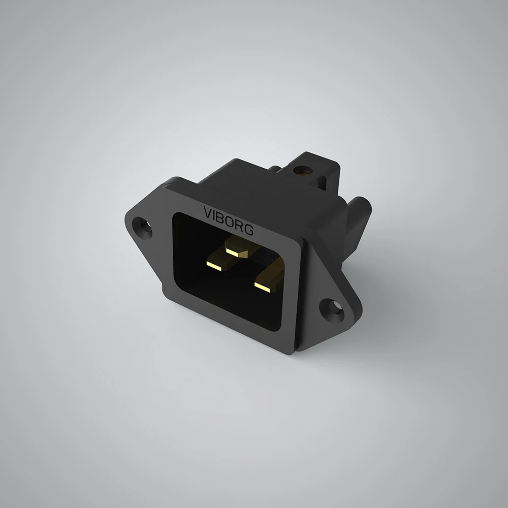 

High-Power AC Inlet IEC Power Socket Viborg VI20G Pure Copper Gold Plated 20A Power Inlet C20 Male Copper