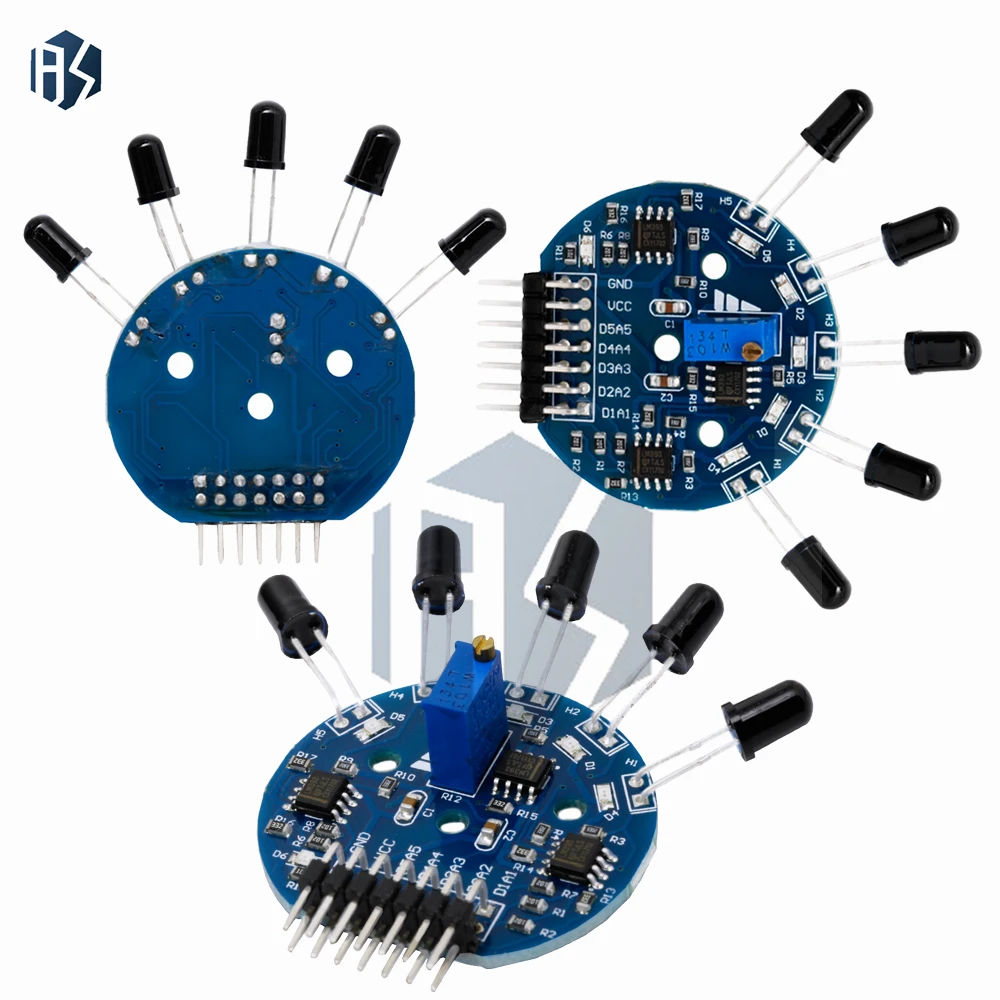 Five Way Flame Sensor Module Analog Digital Double Output Fire Fighting Robot for arduino