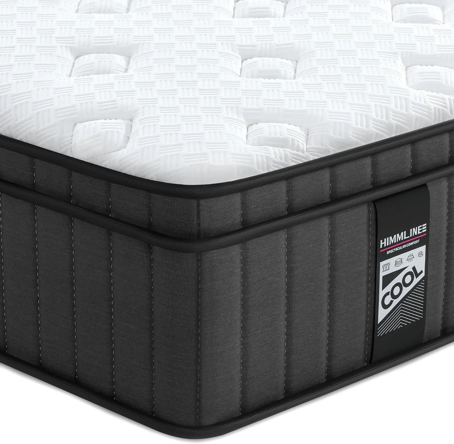 

Queen Mattress, 10 H Hybrid Mattress, Gel Memory Foam And Pocket Spring Queen Bed Mattr In A Box, Medium Feel, Cooler Sleep &