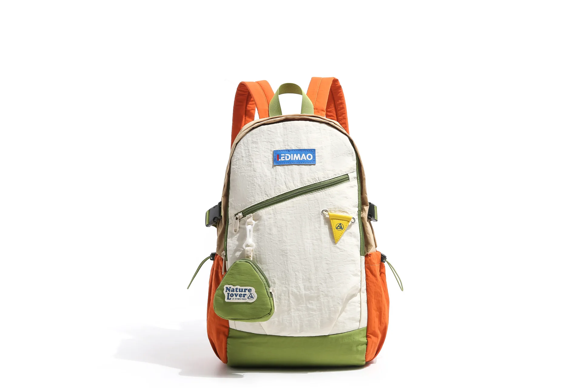 Dopamine Color Block Student Holiday Travel Backpack Multifunctional Parent-Child Outdoor Hiking Travel Bag Portable Lightweight