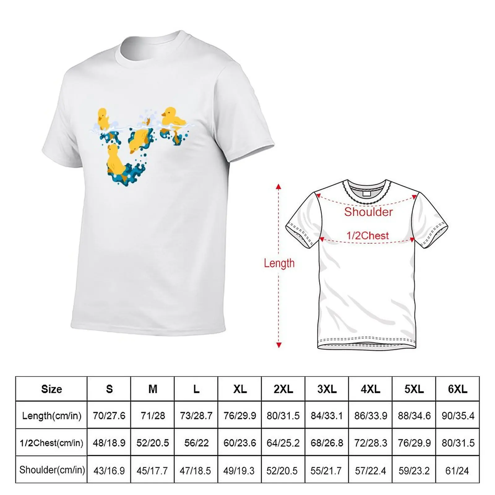 Happy Splashing Ducklings T-Shirt sports fans luxury t-shirt anime shirts men