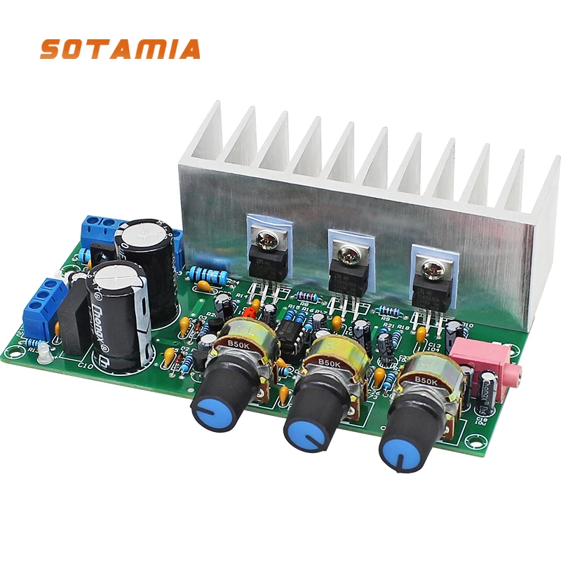 

SOTAMIA TDA2050 + TDA2030A Усилитель сабвуфера Аудио плата 2x18 Вт + 32 Вт 2,1-канальный усилитель Hi-Fi Усилители мощности Умный дом
