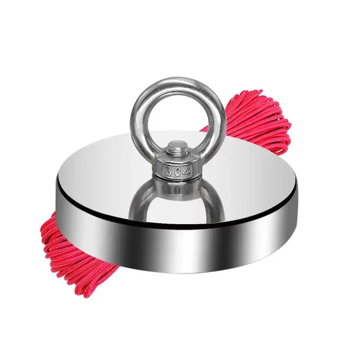 Imagen 1 del producto Imanes de neodimio súper fuertes, gancho Iman, imán de pesca magnético Ima con perno de agujero avellanado para buscador de imán de salvamento