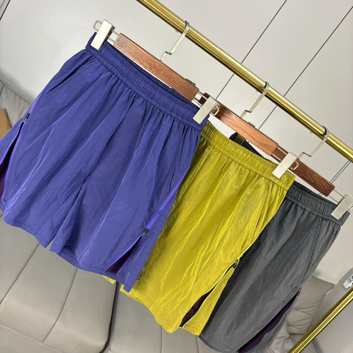 

Мужские нейлоновые шорты для активного отдыха: спортивные, повседневные, дышащие, быстросохнущие, тонкие, модные, городские, прямого кроя, со средней посадкой