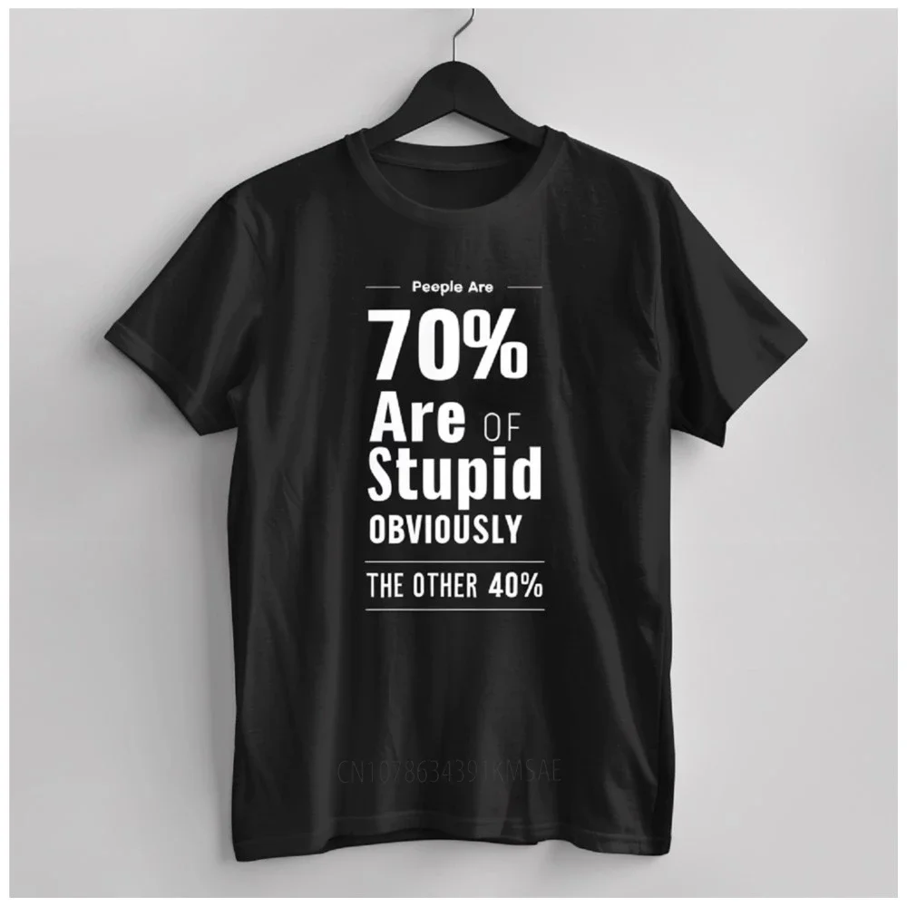 Funny Sarcastic TShirt 70-40 Paradox Unique Insight Tee Men Clothing Custom Printed Streetwear Graphic T Shirts Harajuku