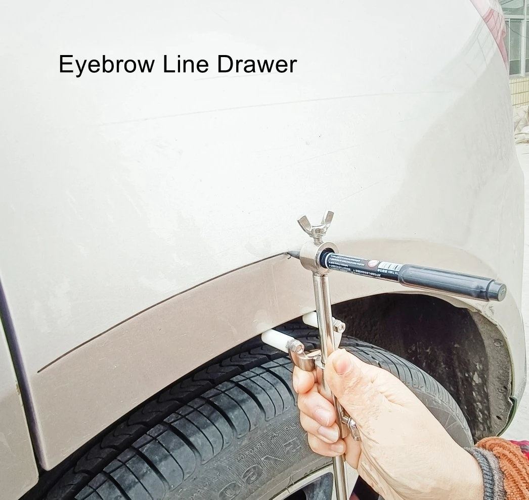 Automotive wheelhead scribe sheet metal dent repair tool paint painting tendon line data recovery parallel scribing tool