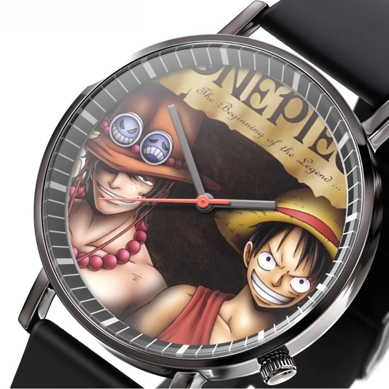 

Hot Anime One Piece Series Watch Cartoon Character Creative Printing Men and Women Fashion Trend Wristwatches Birthday Gift