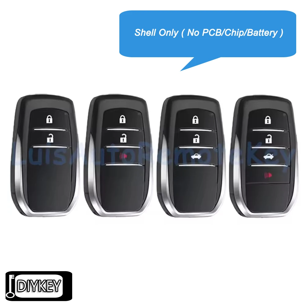 

2 3 4 Buttons Case Smart Remote Car Key Fob Shell Cover Replacement for Toyota Hilux Fortuner Land Cruiser Marai Corolla Auris