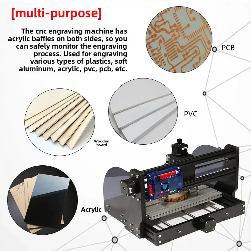 Small Numerical Control Engraving Machine Relief Wood Board Leather Metal Table Milling Cutting Machine for DIY Craft