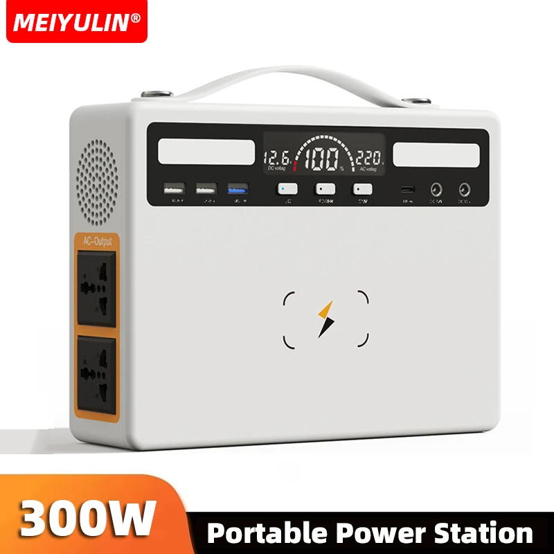 300W Portable Power Station 81000mAh 220V Solar Generator USB DC Wireless Mobile External Spare Battery for Outdoor Camping RV