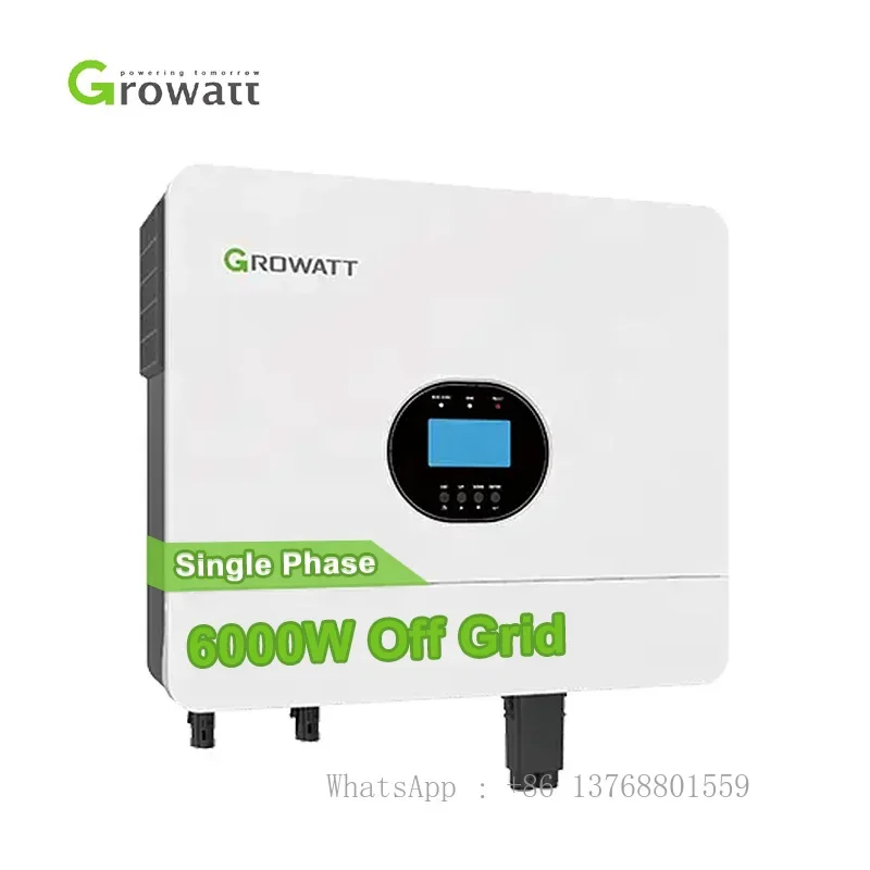 Growatt Best Sale 6000W 48V Parallel Max 6 Units Single Phase Offgrid Hybrid Solar Inverter For Home Use