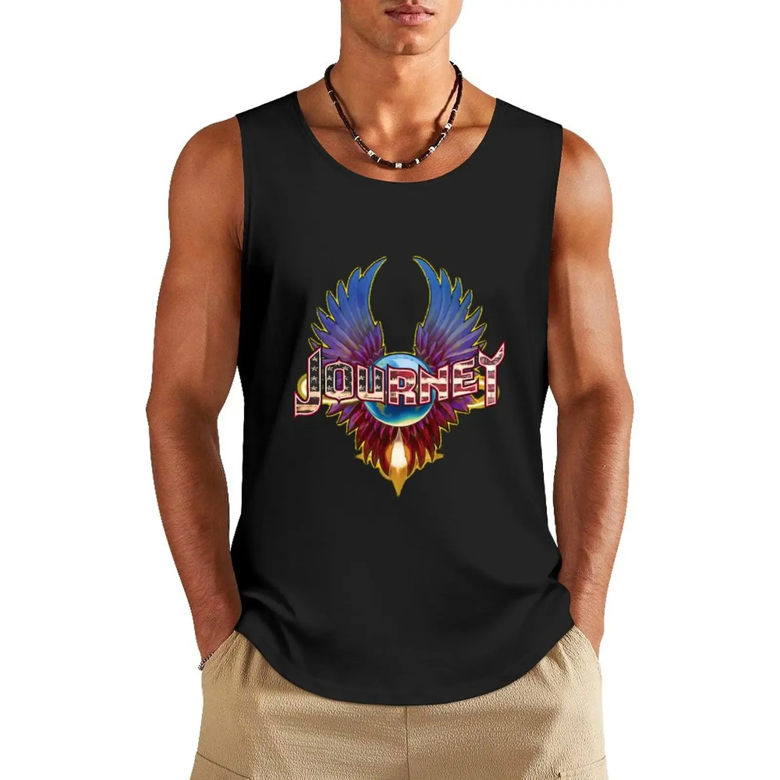 

Vintage journey band, dont stop believing usa flag Tank Top bodybuilding for men sleeveless tshirts for men gym wear men