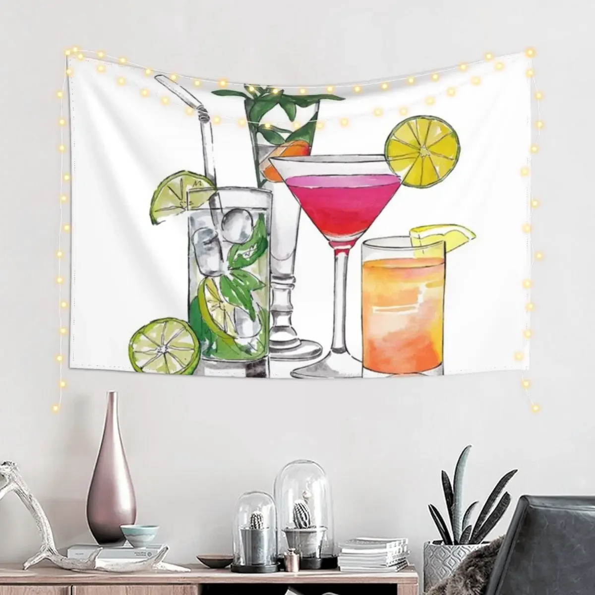 Alcohol Drinks Tapestry Outdoor Decoration Wall Hanging Room Design House Decor Tapestry