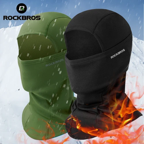 ROCKBROS-mascarilla facial de invierno, bufanda transpirable para esquí y ciclismo, pasamontañas de entrenamiento para correr, deportes al aire libre, equipo de bicicleta cálido a prueba de viento