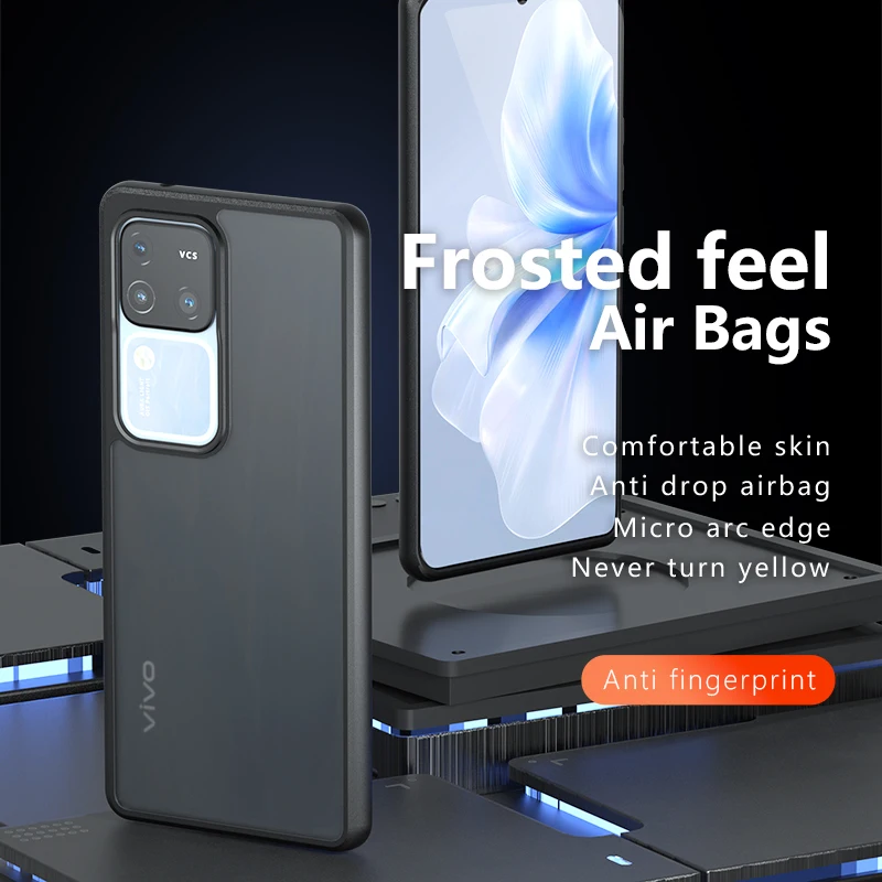 Case For VIVO V30 Pro V 30 Acrylic Transparent Frosted Armor Back Cover For VIVO V30Pro Shockproof Bumper Funda