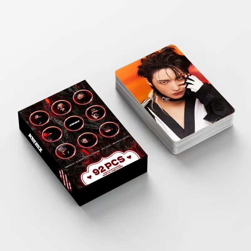 92pcs/set KPOP ATEEZ Lomo Card Photo Album Stickers HD Double Sided High Quality Photocard San JongHo Yunho YEOSANG Fans Gift