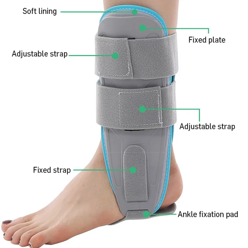 Ankle Brace-Stirrup Ankle Splint- Adjustable Rigid Stabilizer for Sprains Tendonitis Post-Op Cast Support and Injury Protection