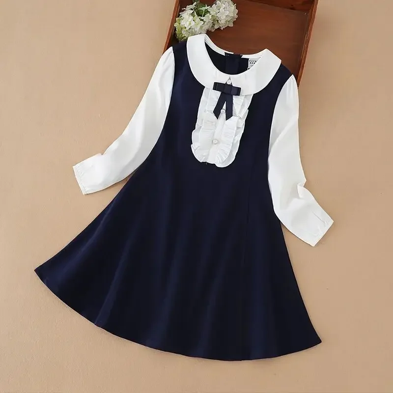 

Girl's Dress Spring and Autumn 2026 New Style Western Korean Children's Long Sleeve College Style Princess Dress