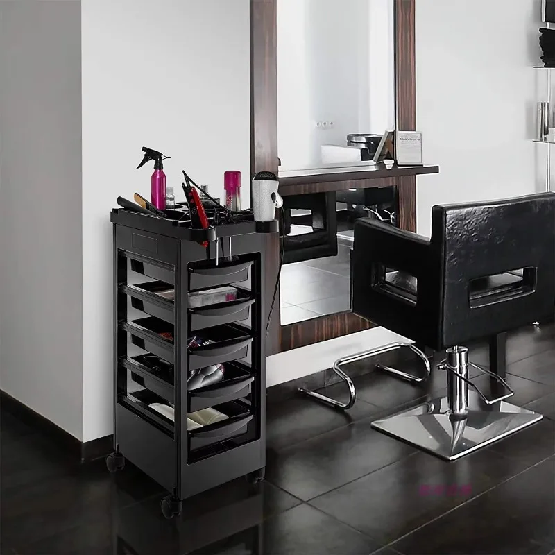 

Budget-Friendly Salon Trolley Cart with Wheels 5-Drawer Rolling Cart for Hairdresser Storage and Salon Tools