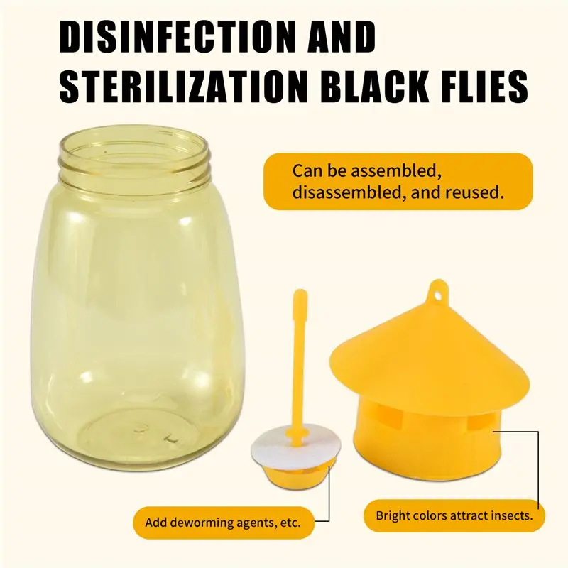 AS94-Fly Reusable Traps, Fruit Fly Traps Fly Catcher Outdoor