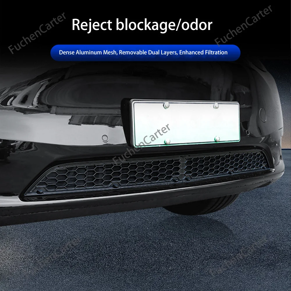 Custom Fit Front Bumper Inner Vent Anti-Dust Insect Screen Car Radiator Grille Protector Accessories 2026 Tesla Model YL view 2