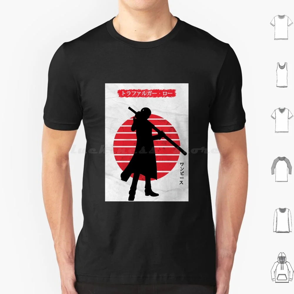 Trafalgar-Camiseta de algodón 100%, camisa de Anime de gran tamaño, Luffy, Manga Zoro, Mugiwara, Sanji, Monkey D, Luffy, Chopper, piratas japoneses