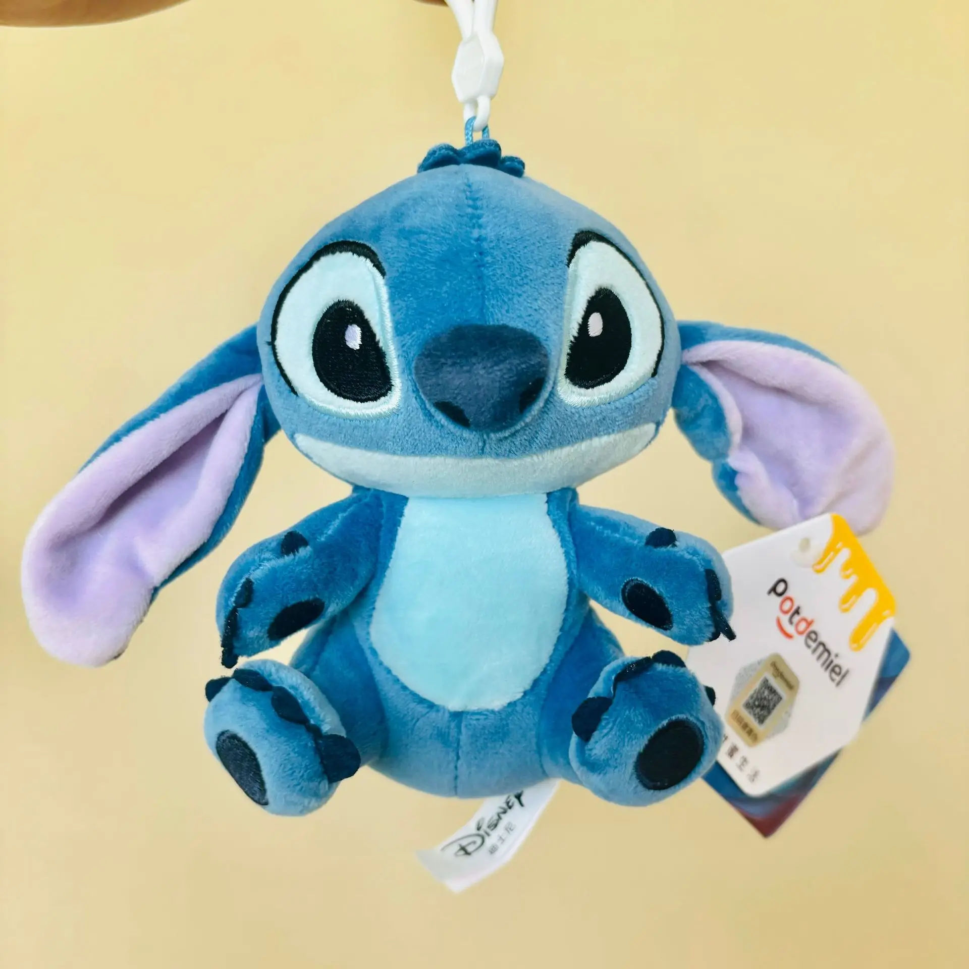 Kawaii ليلو وستيتش حقيبة ظهر قطيفة لعبة حلية معلقة 12cmStitch دمية دمية مفتاح قلادة هدية للأطفال