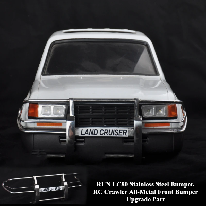 

Бампер RUN LC80 из нержавеющей стали для RC-краулеров, цельнометаллический передний бампер, улучшенная деталь