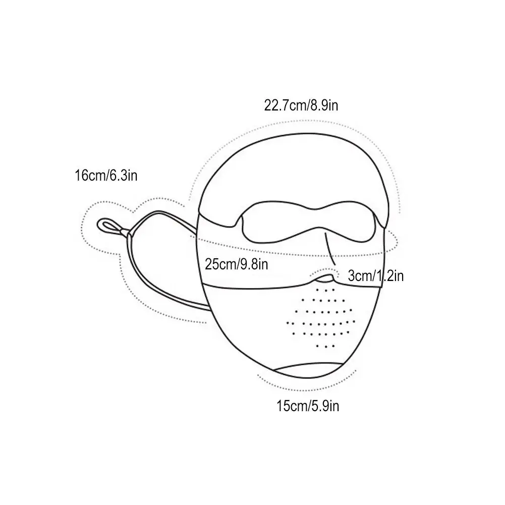 Full Face Sunscreen Mask For Women Summer Breathable Ice Silk Sunshade Mask Face Scarf UV Protection Eye Protect Face Gini