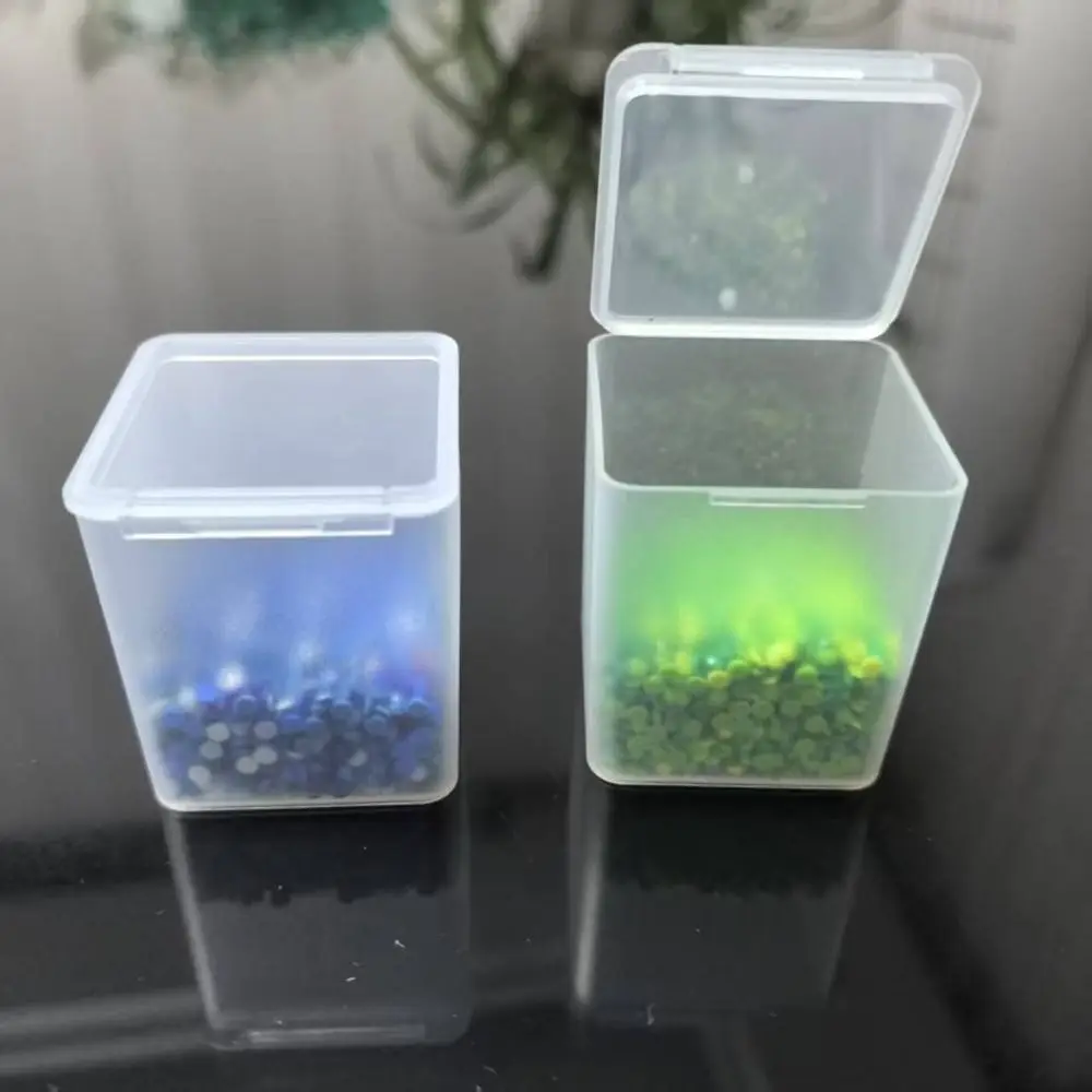 Plastic Diamond Painting Beads Storage Box Transparent Portable Small Bead Containers Stackable with Lid Jewelry Storage Box