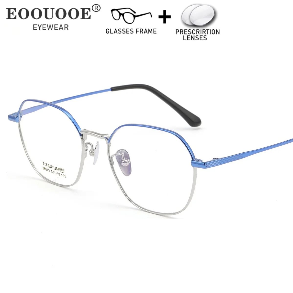 

Geometric Polygon Glasse Frame Women Titanium Optical Eyeglasses UV Prescription Myopia Hyperopia Lenses Progressive Eyewear