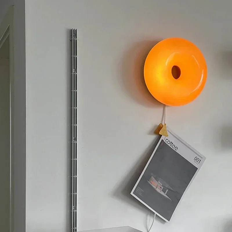 Donut Led Lights Wall Lamp Interior Bedroom Decoration Glass Inside Lamps Touch Sensitive Sensing Indoor Lighting Wall Sconce