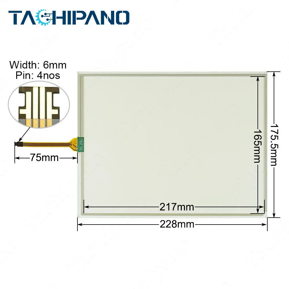 2711P-T10C21D8S Touch Screen Panel for AB 2711P-T10C21D8S with Overlay Film