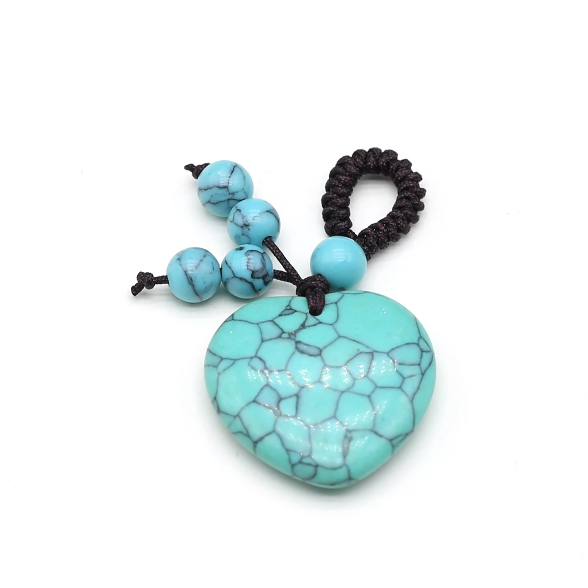 Natural Stone Keychains Heart Crystal Rose Quartz Opal Agate Malachite Aventurine Wallet Decor Key Ring Accessories Jewelry Gift
