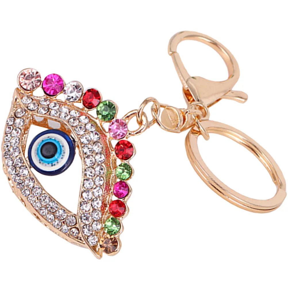 Evil Eye Keychain Premium Craftsmanship Comfortable Touch Protective Ornament Bag Hanging Chic Key Ring Pendant