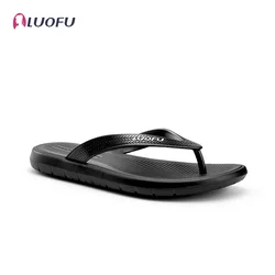 LUOFU Men's Casual Slip On Flip Flops With Arch Support, Lightweight Non-slip Soft Sole Thong Sandals For Indoor Outdoor Beach