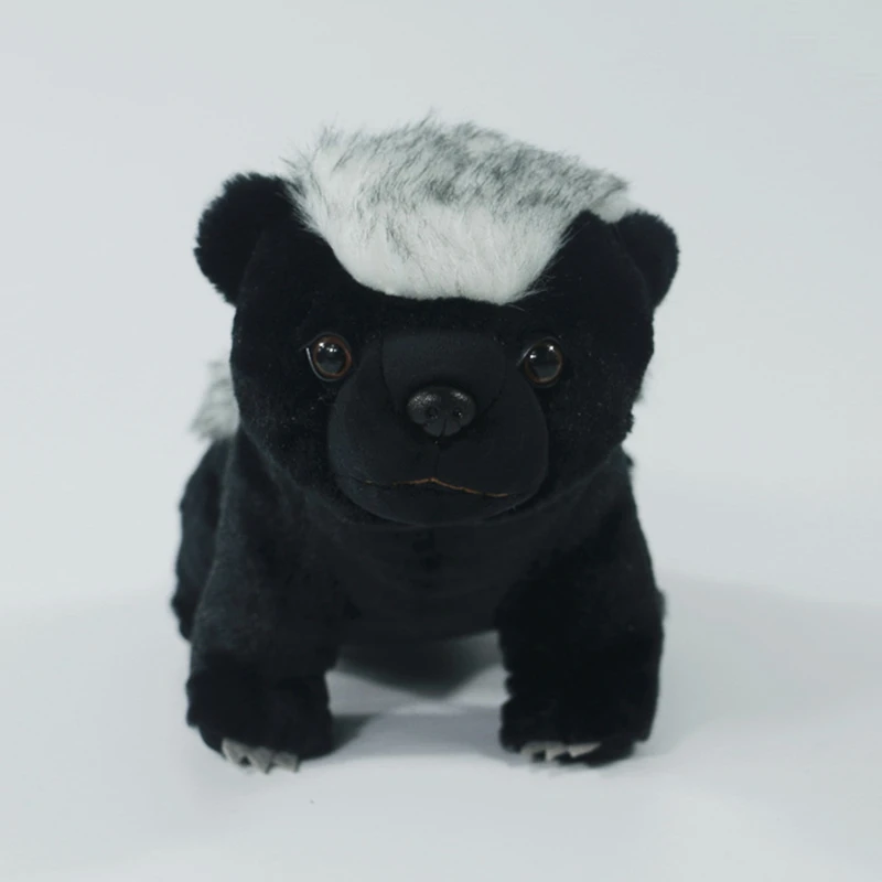 Honey Badger High Fidelity Ratel Cute Plushie Skunk Plush Toys Lifelike Animals Simulation Stuffed Doll Kawai Toy Gifts For Kids