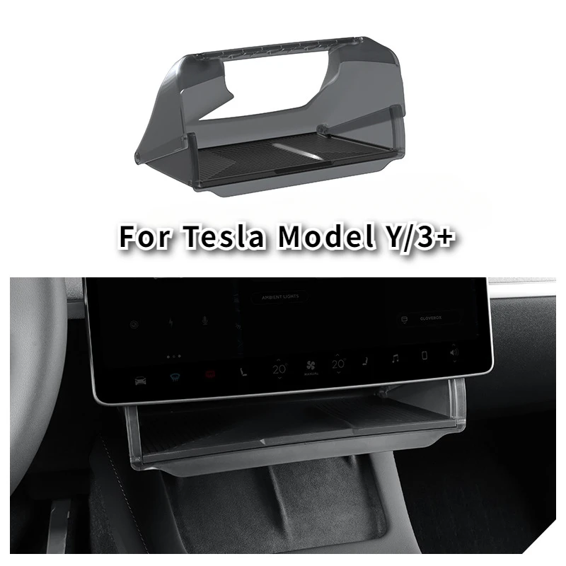 

Аксессуары для Tesla Model Y/3+ Highland Model Y Launch 2025, скрытый ящик для хранения, лоток-органайзер под центральный ящик для экрана управления