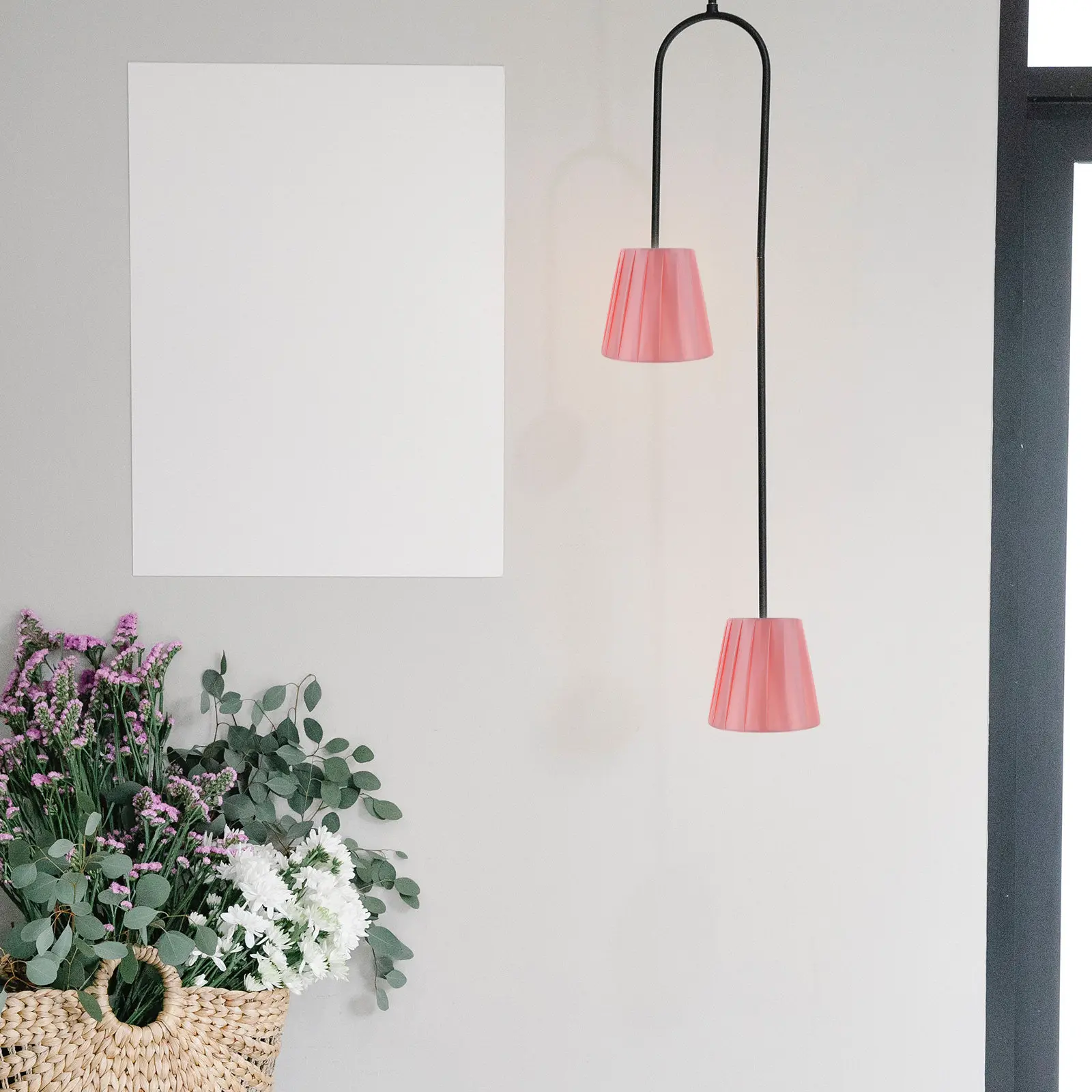 

2Pcs Clip on Lamp Shade Cloth Fabric Lamp Shade for Table Desk Floor Bedside Lamps Elegant Soft Light Decorative Replacement