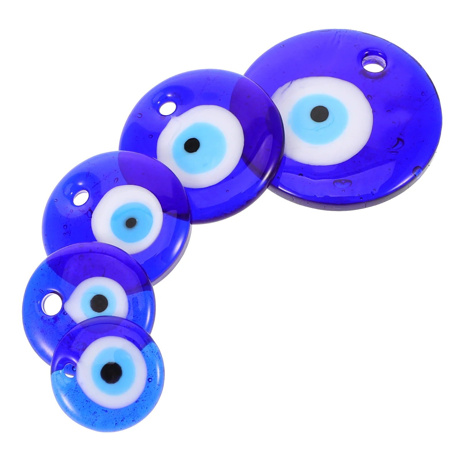 

5PCS Glass Evil Eye Charms 3CM 5CM DIY Jewelry Supplies Necklace Bracelet Earrings Crafting Pendents Home Decor