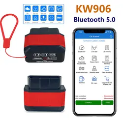 KONNWEI OBD2 KW906 Bluetooth 5.0 For iOS Android ELM327 V1.5 OBDII Auto Code Readers Scanner ELM 327 Cas Diagnostic Tools