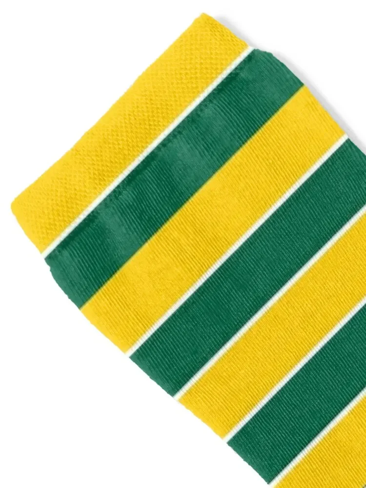 GREEN BAY Green and Yellow Striped Socks funny gifts happy FASHION Male Socks Women's