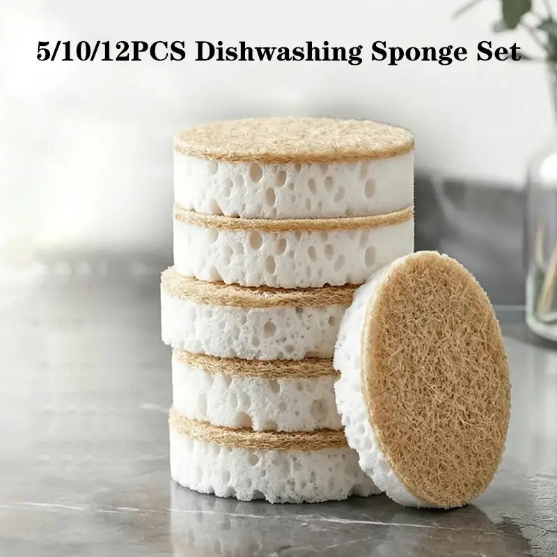 Kitchen Dish Sponge Set 5 10 12pcs Extra Large Strong Cleaning Power for Pots and Tableware