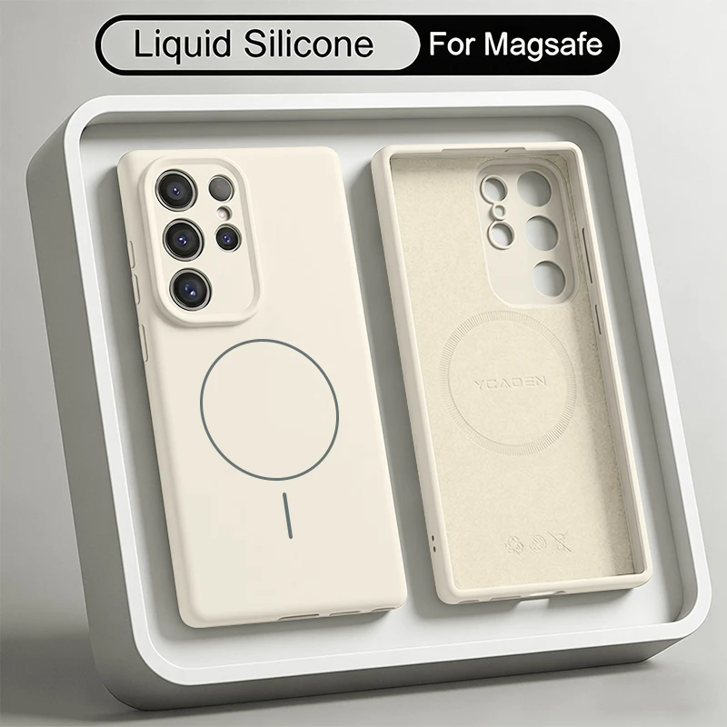Flüssiges Silikon Magnetisches Handyhülle für Samsung Galaxy S26 Ultra S25 S24 S23 S22 Ultra S25 Plus für MagSafe Weiche TPU Rückabdeckung