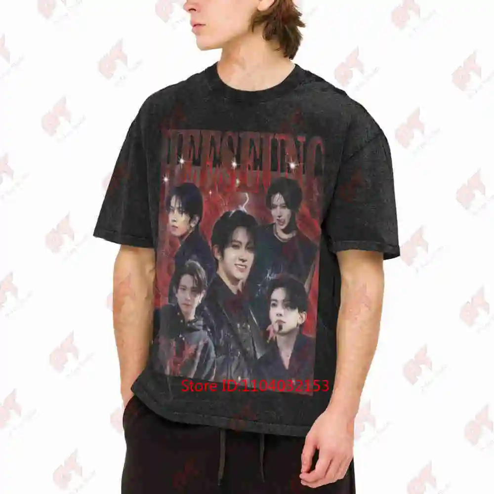 Heeseung Vintage Kpop Korean Group Member Vintage Washed Tee Pure Cotton T-Shirt