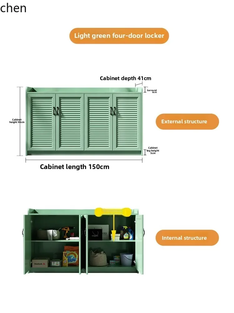 L13 Outdoor Garden Tool Cabinet Grocery Cabinet Waterproof Sunscreen Locker