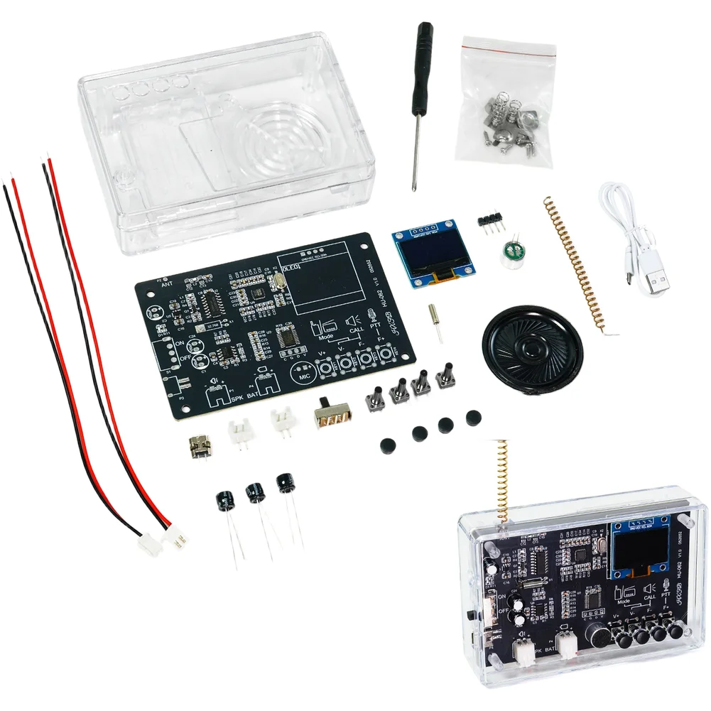For oled Display For fm Radio Intercom DIY Kit for Educational Soldering Practice and Wireless Communication Study