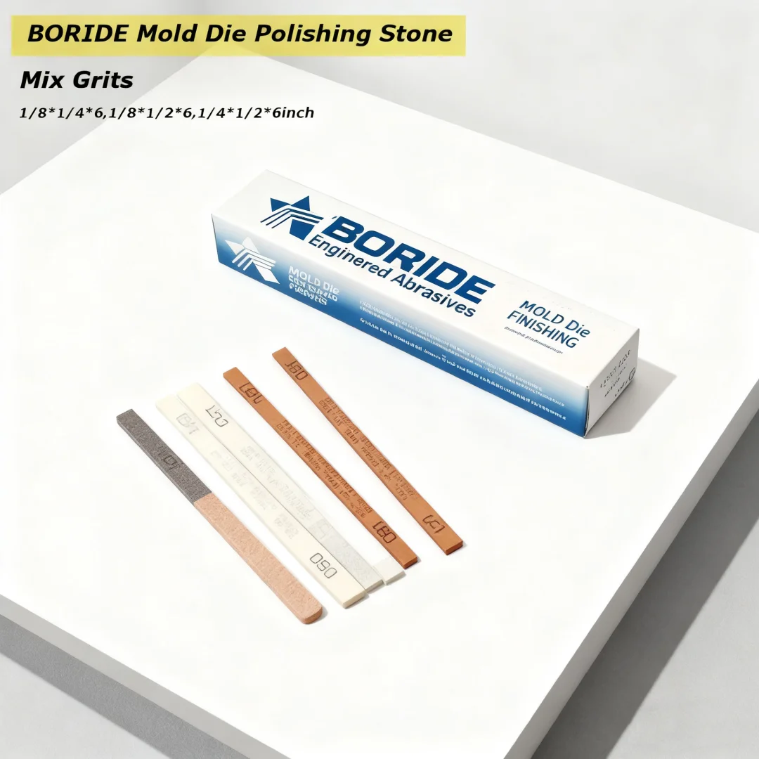 5/6pcs Mix Grits BORIDE AS-Red Mold Die Polishing Stone AO-White EDM Finshing Stone 1/8*1/4*6,1/8*1/2*6,1/4*1/2*6inch